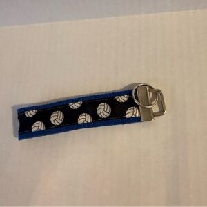 Volleyball Sports Keychain Wristlet Blue, Black, White